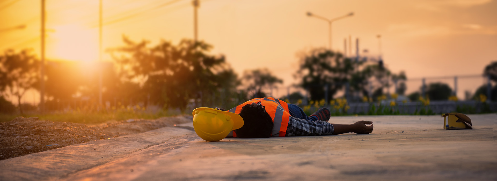 Injured worker on ground