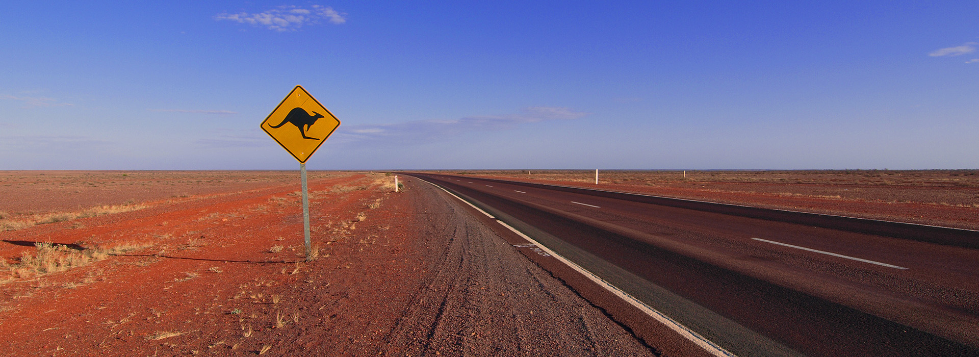 Remote outback road in Australia